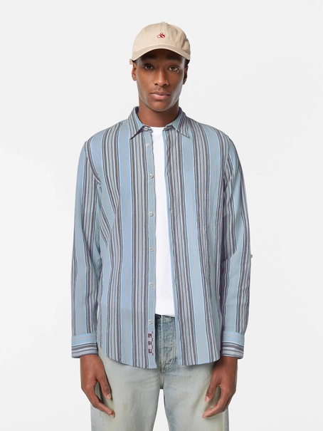 Scotch & Soda Crinkled-stripe regular fit shirt