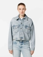 Scotch & Soda Cropped denim trucker jacket  Blu