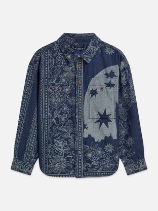 Scotch & Soda Denim jacquard overshirt