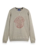 Scotch & Soda Denim washed artwork sweatshirt