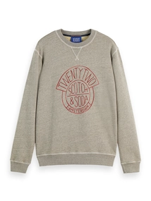 Scotch & Soda Denim washed artwork sweatshirt