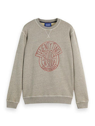Scotch & Soda Denim washed artwork sweatshirt