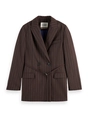 Scotch & Soda Double breasted lurex pinstripe bla