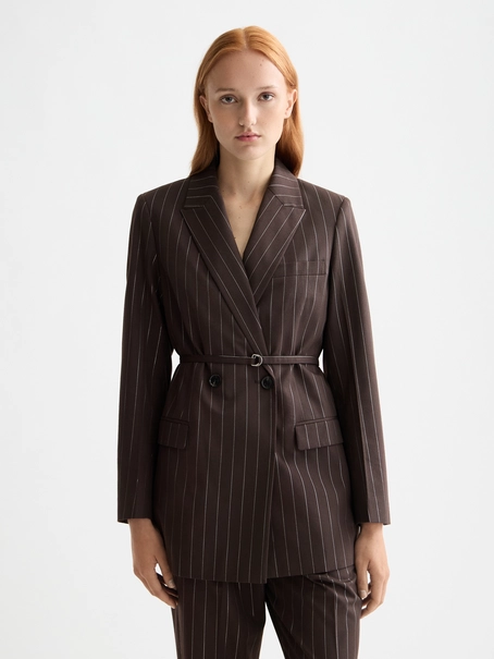 Scotch & Soda Double breasted lurex pinstripe bla