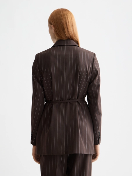 Scotch & Soda Double breasted lurex pinstripe bla