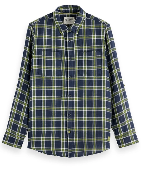 Scotch & Soda Double-face regular fit shirt