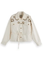 Scotch & Soda Embellished belted cotton trucker j