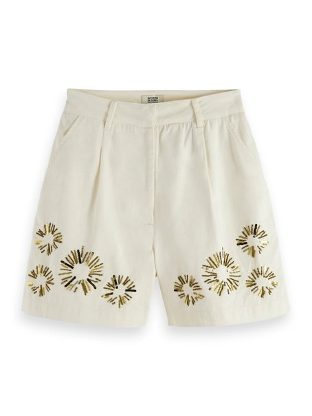 Scotch & Soda Embellished high rise shorts
