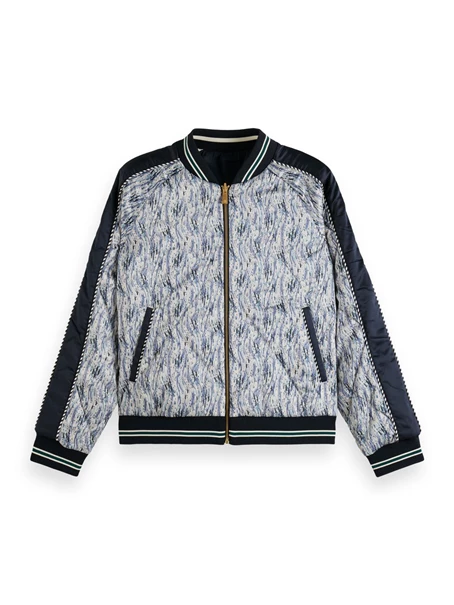 Scotch & Soda Embroidered bomber with contrast de