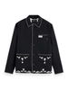 Scotch & Soda Embroidered cotton-blend worker jac