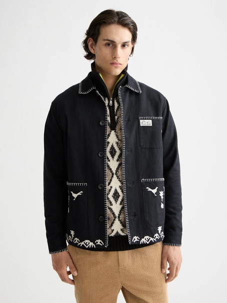 Scotch & Soda Embroidered cotton-blend worker jac