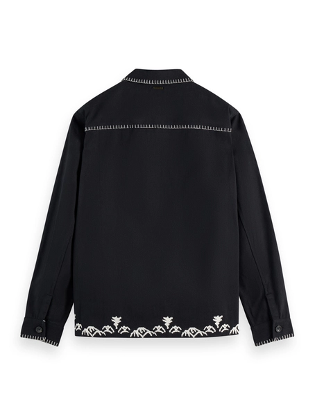 Scotch & Soda Embroidered cotton-blend worker jac