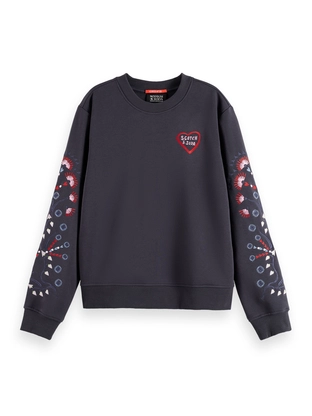 Scotch & Soda Embroidered regular fit sweatshirt