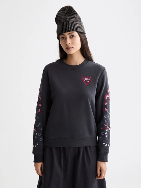 Scotch & Soda Embroidered regular fit sweatshirt