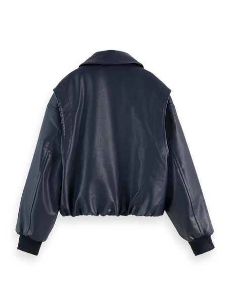 Scotch & Soda Faux leather bomber jacket