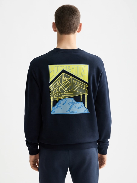 Scotch & Soda Front + Back Artwork Sweatshirt