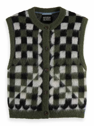 Scotch & Soda Fuzzy jacquard spencer