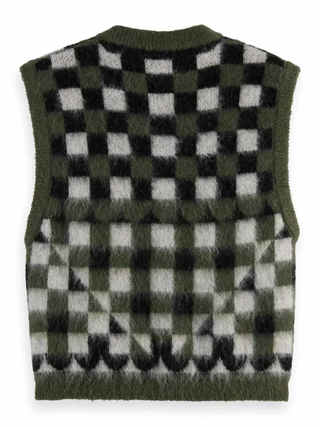 Scotch & Soda Fuzzy jacquard spencer
