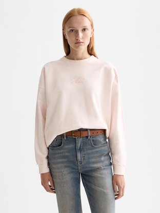 Scotch & Soda Garment dye logo oversized sweatshi