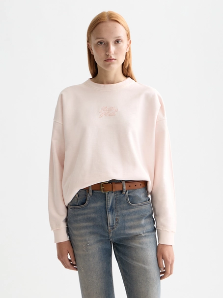 Scotch & Soda Garment dye logo oversized sweatshi