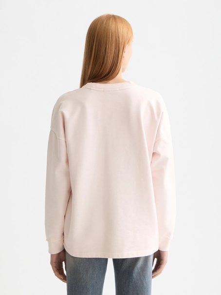 Scotch & Soda Garment dye logo oversized sweatshi