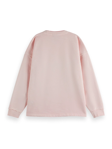 Scotch & Soda Garment dye logo oversized sweatshi