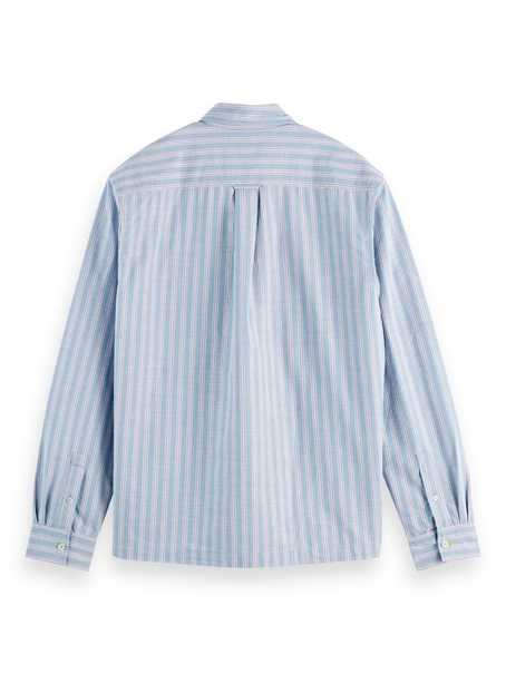 Scotch & Soda Graphic patchwork striped oxford sh