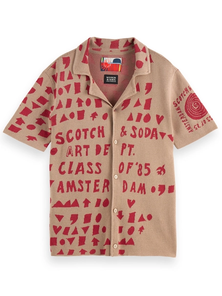 Scotch & Soda Jacquard knitted shirt