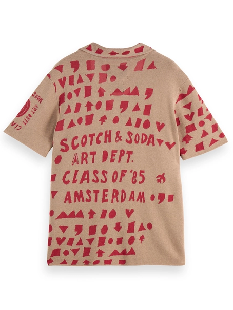 Scotch & Soda Jacquard knitted shirt