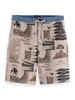 Scotch & Soda Loose-fit printed washed bermuda sh