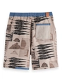 Scotch & Soda Loose-fit printed washed bermuda sh