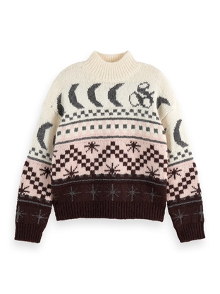 Scotch & Soda Metallic Fair Isle pullover