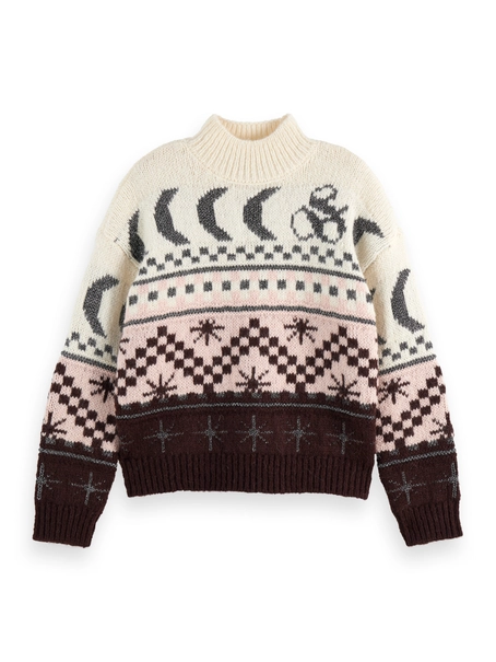 Scotch & Soda Metallic Fair Isle pullover