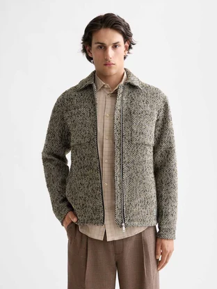 Scotch & Soda Multicoloured tweed wool-blend over