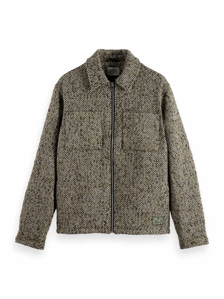 Scotch & Soda Multicoloured tweed wool-blend over