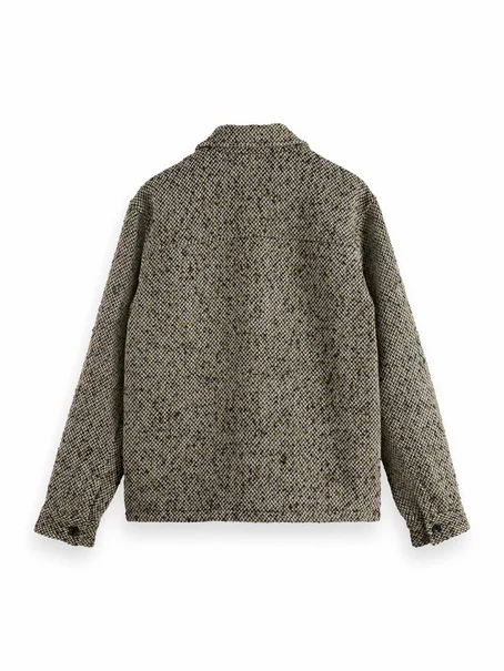 Scotch & Soda Multicoloured tweed wool-blend over