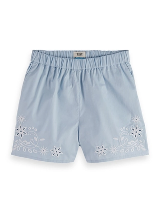 Scotch & Soda Placed broderie high-rise shorts
