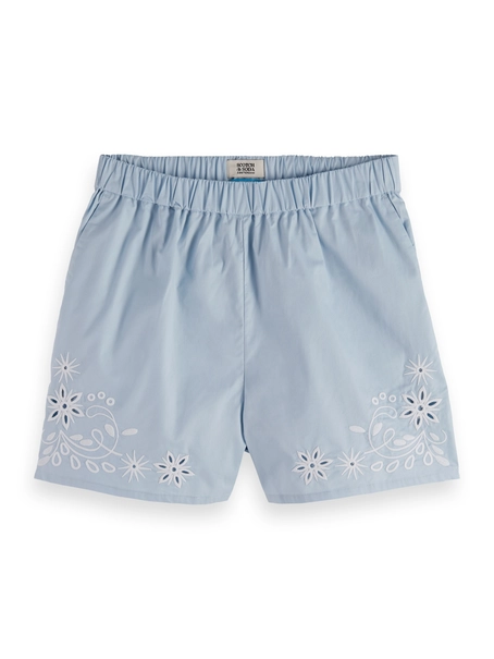 Scotch & Soda Placed broderie high-rise shorts
