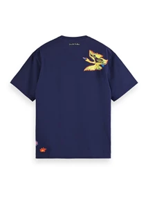 Scotch & Soda Placed Swan Artwork T-shirt