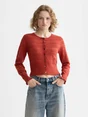 Scotch & Soda Pointelle knitted cardigan