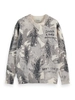 Scotch & Soda Printed dropped shoulder pullover