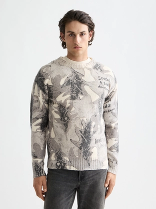 Scotch & Soda Printed dropped shoulder pullover