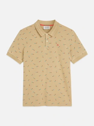 Scotch & Soda Printed over-dye regular-fit polo