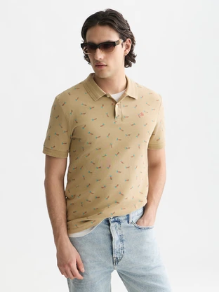 Scotch & Soda Printed over-dye regular-fit polo