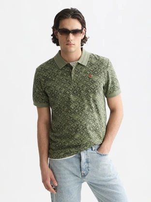 Scotch & Soda Printed over-dye regular-fit polo