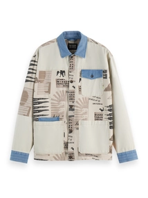 Scotch & Soda Printed & washed colour block worke