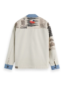 Scotch & Soda Printed & washed colour block worke