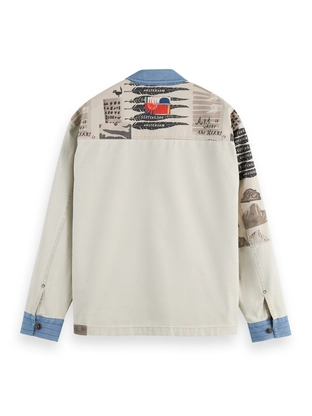 Scotch & Soda Printed & washed colour block worke