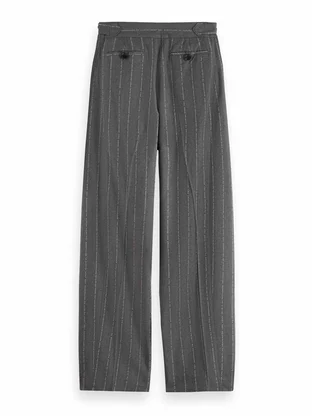 Scotch & Soda Quinn pinstripe mid-rise pleat fron