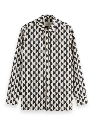 Scotch & Soda Regular fit geo-print shirt